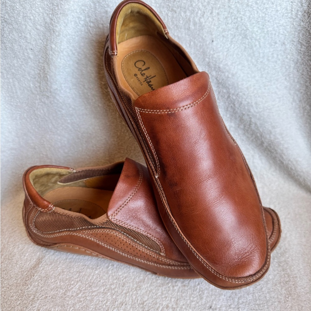 Cole Haan Brown Leather Slip-On Loafers